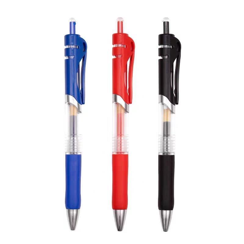 23Pcs Retractable Gel Ink Pen Large Capacity 0.5Mm Gel Ink Pens Black/Red/Blue Replaceable Refill Stationery School Supplies