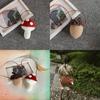 Cute Mini Handwoven Children's Bag With Stylish Mushroom Design For Girls