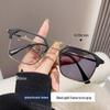 Trendy Men's Retro Anti-Blue Light Color-Changing Metal Eyebrow Myopia Eyeglass Frame