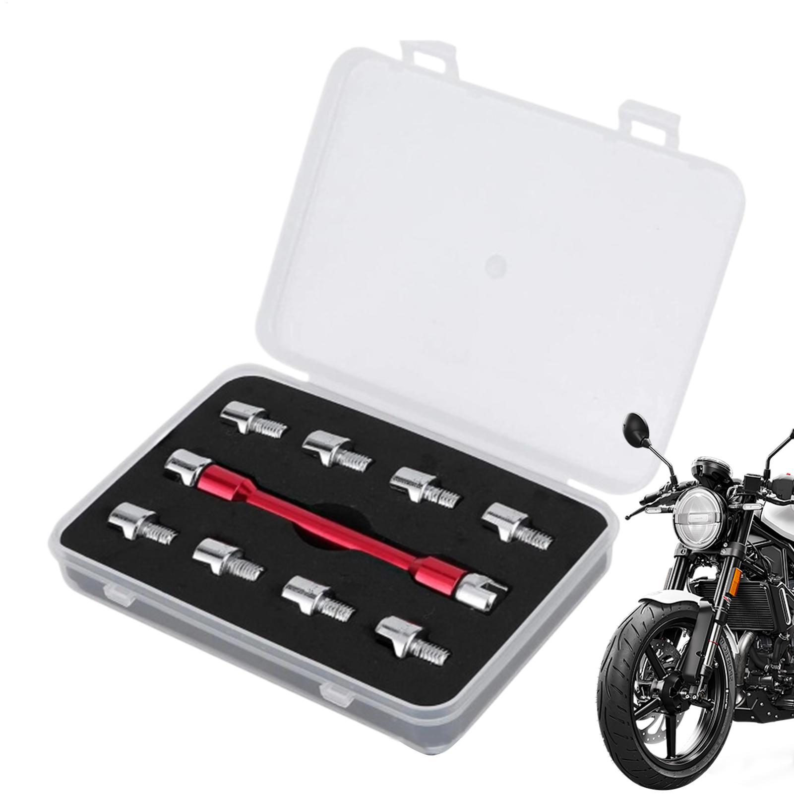 Steel Motorcycle Spoke Wrench 5-6.8mm Motorbike Spoke Wrench Set Portable Non-Slip Spoke Adjustment Maintenance Tool China Mainland