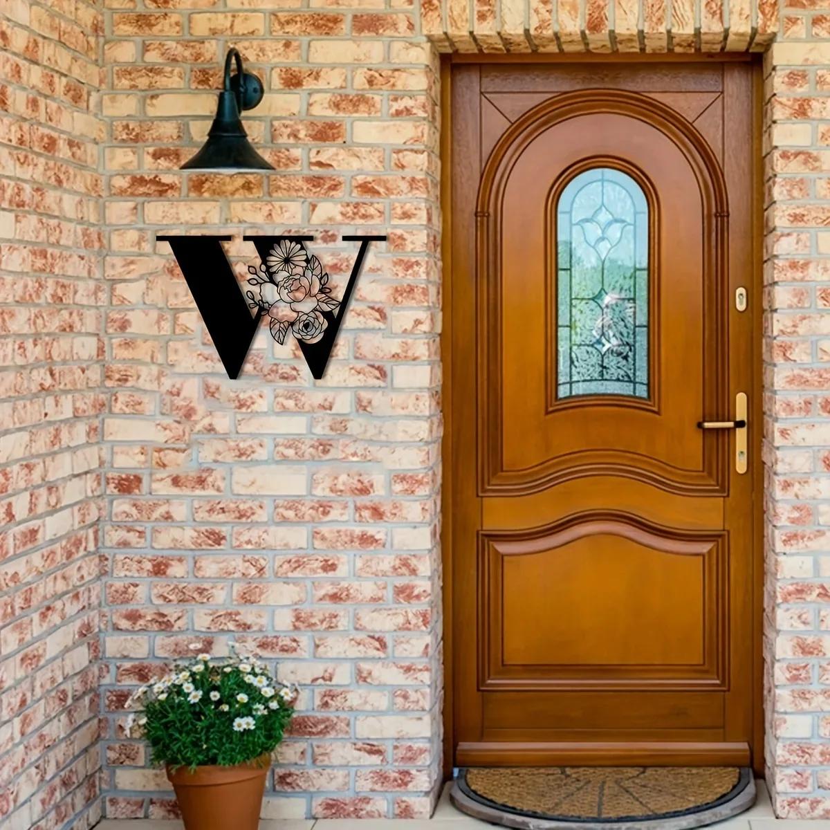 Потрясающая металлическая табличка с цветочными буквами-монограммами! Металлическое — фото 30