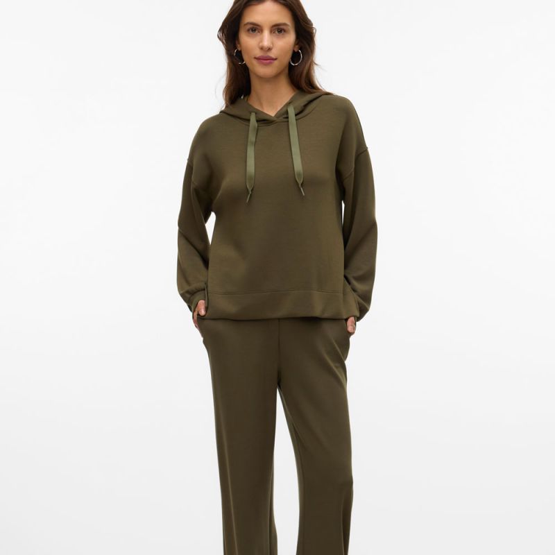 Mesh Hoodie with Ribbon Drawstrings Hali Woman VERO MODA