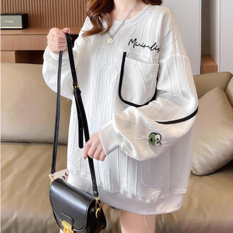 SIMANNIKA, jersey para mujer, camisa de manga larga, diseño de otoño 2023, Top informal sencillo, chaqueta holgada elegante para mujer, tendencia coreana