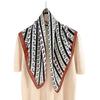 Designer Niche Personalized Printed Square Scarf Japanese and Korean High-end Sense Elegant Temperament Herringbone Silk Scarf Decorative Scarf