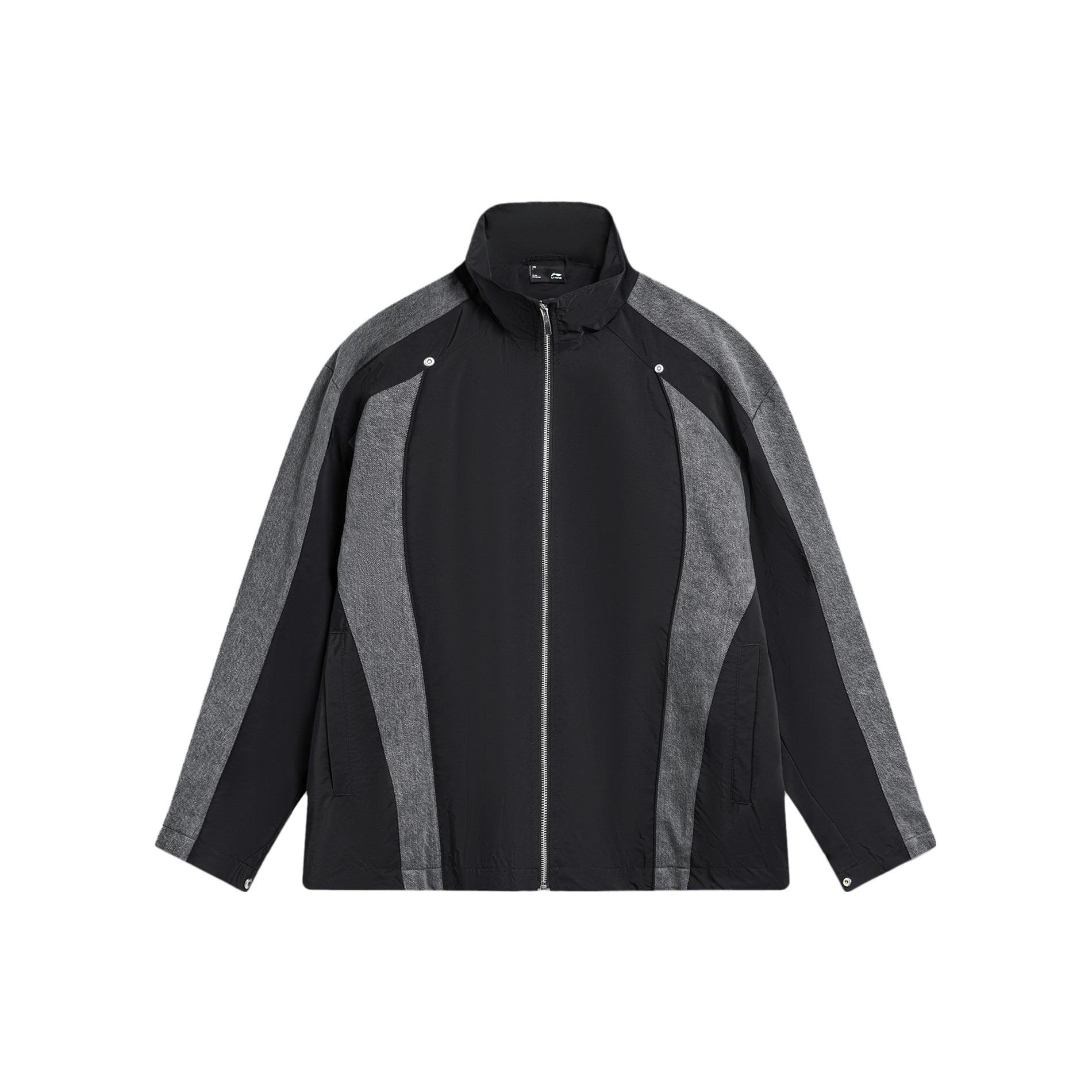 

Li-Ning Color Block Stand Collar Windbreaker Men Outerwear Black AFDU017-2 M