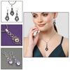 Topaz Set White Pendant Earrings Jewelry Necklace Gemstone  Blue