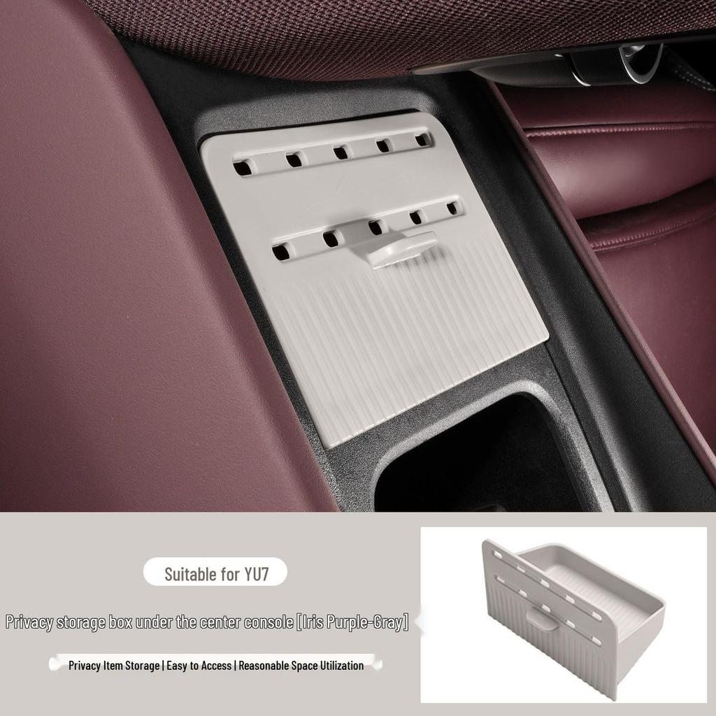 Xiaomi YU7 Car Console Hidden Storage Box with Air Freshener Compatibility