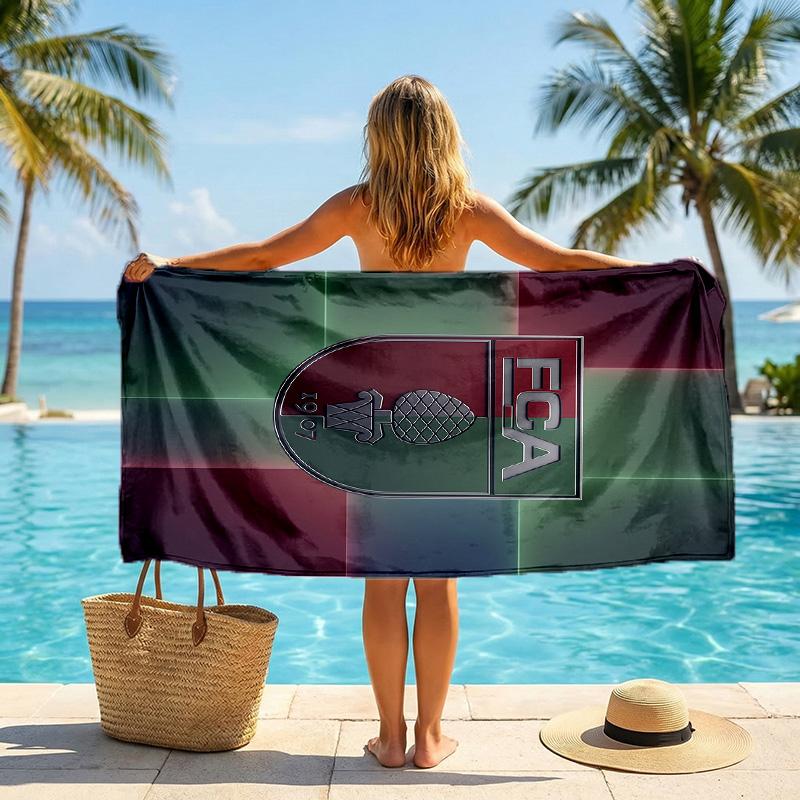 FC Augsburg FC Aufdruck Schnelltrocknendes Strandtuch Mikrofaser Saugfähig Tragbar Reise Schwimmtuch