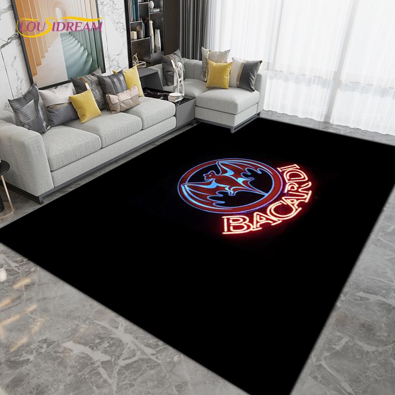 Bacardi Rum Area Rug Large Carpets Rugs for Living Room Bedroom Bedside Kids Room Decoration,Kitchen Bathroom Anti-slip Mat Gift