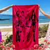 BLACKPINK Print Beach Towel, Versatile Lightweight Absorbent Beach Towel for Pool Surf Yoga Bathroom, Perfect Birthday Holiday Gift