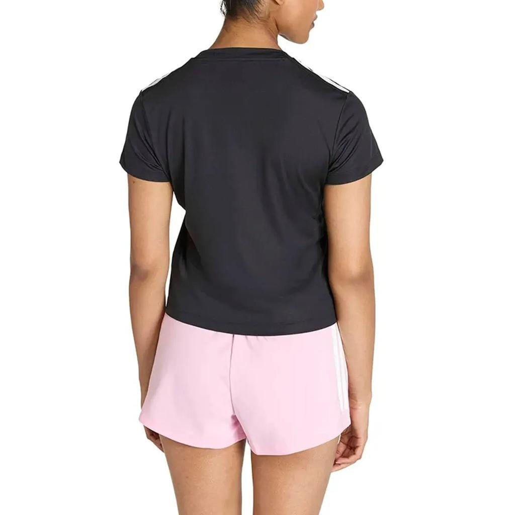 Adidas Hyperglam 3-Stripes Striped Round Neck Short Sleeve T-Shirt Women Tops KC7639