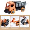 1/4 Stück Kinder Baufahrzeug Spielzeug Trägheitsantrieb Bewegliche Gelenke Ingenieurfahrzeug Kleinkinder Lernbagger Bulldozer Kipplaster Mischwagen
