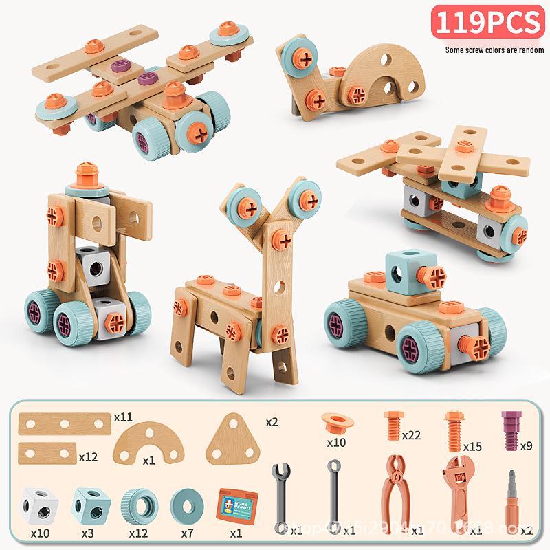 Children's DIY Toy Toolbox Set with Electric Drill for Assembly and Disassembly