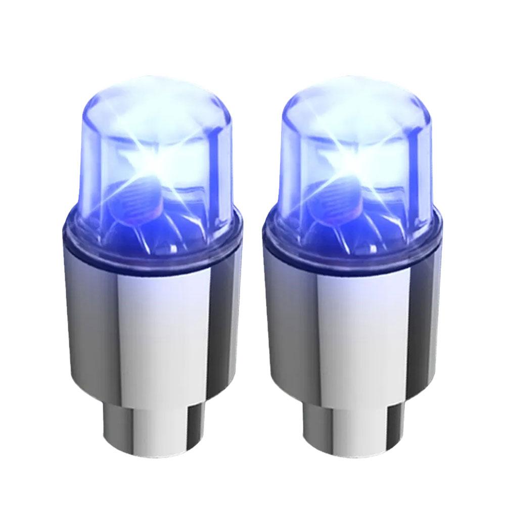 Wheel Lights LED Bicycle Valve Light Universal Car Neon Lamp Valve Cover Lights Tire Colorful Flashing Bulb Decoration Valve Stems 1