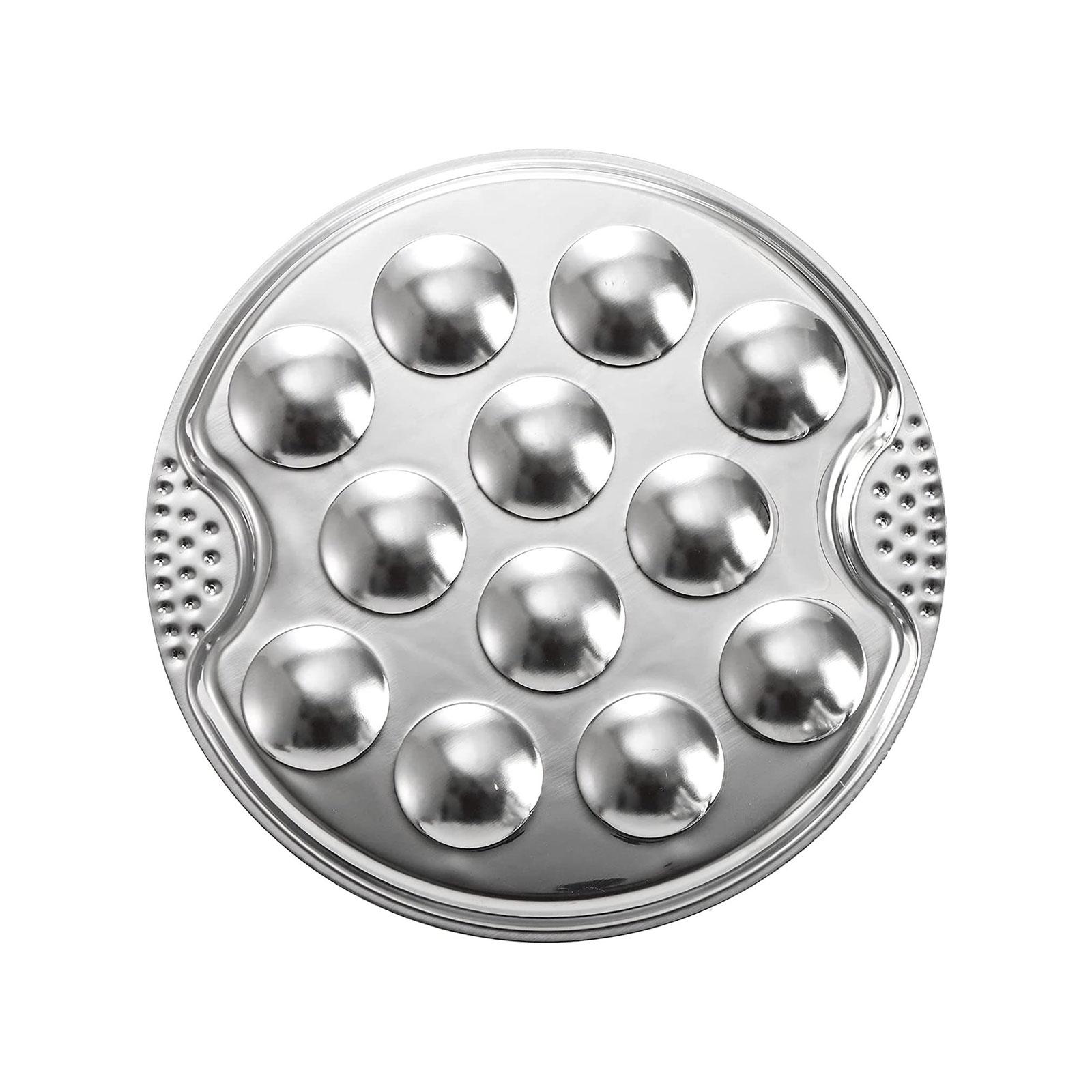 

Посуда для эскарго из нержавеющей стали и щипцы Элегантная тарелка и вилка для улиток Металлическая кухонная утварь B