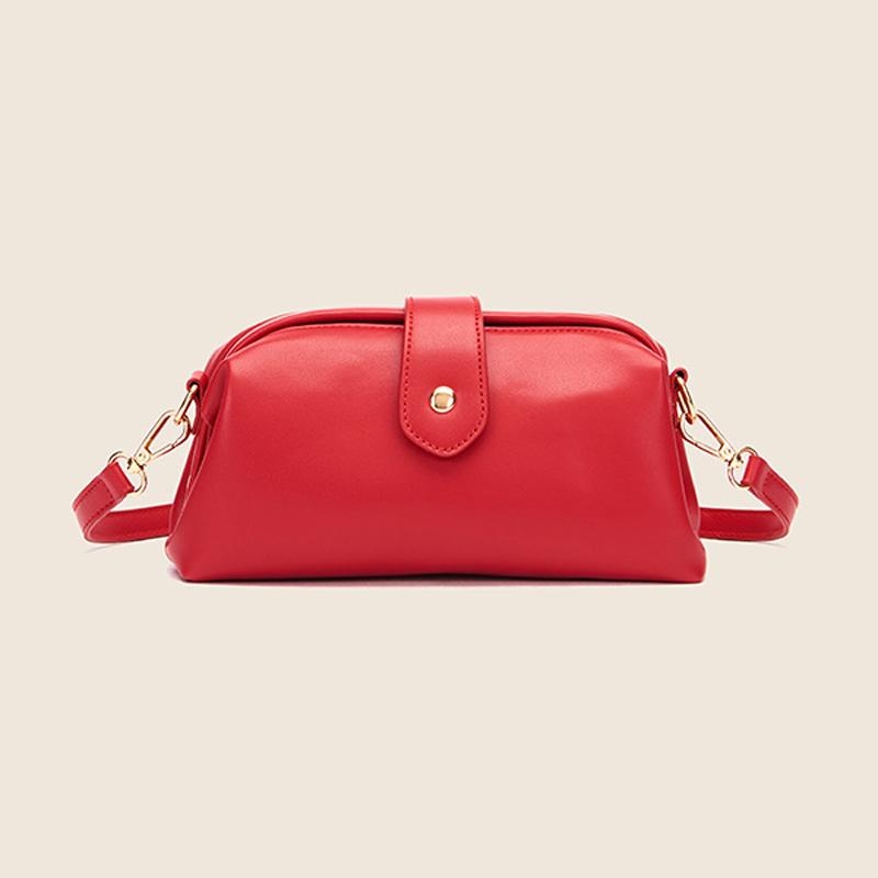 

Women s One Shoulder Clip Bag Retro PU Women s Diagonal Straddle Phone Bag European And American Style Popular Handbag 22cmX8cmX12cm