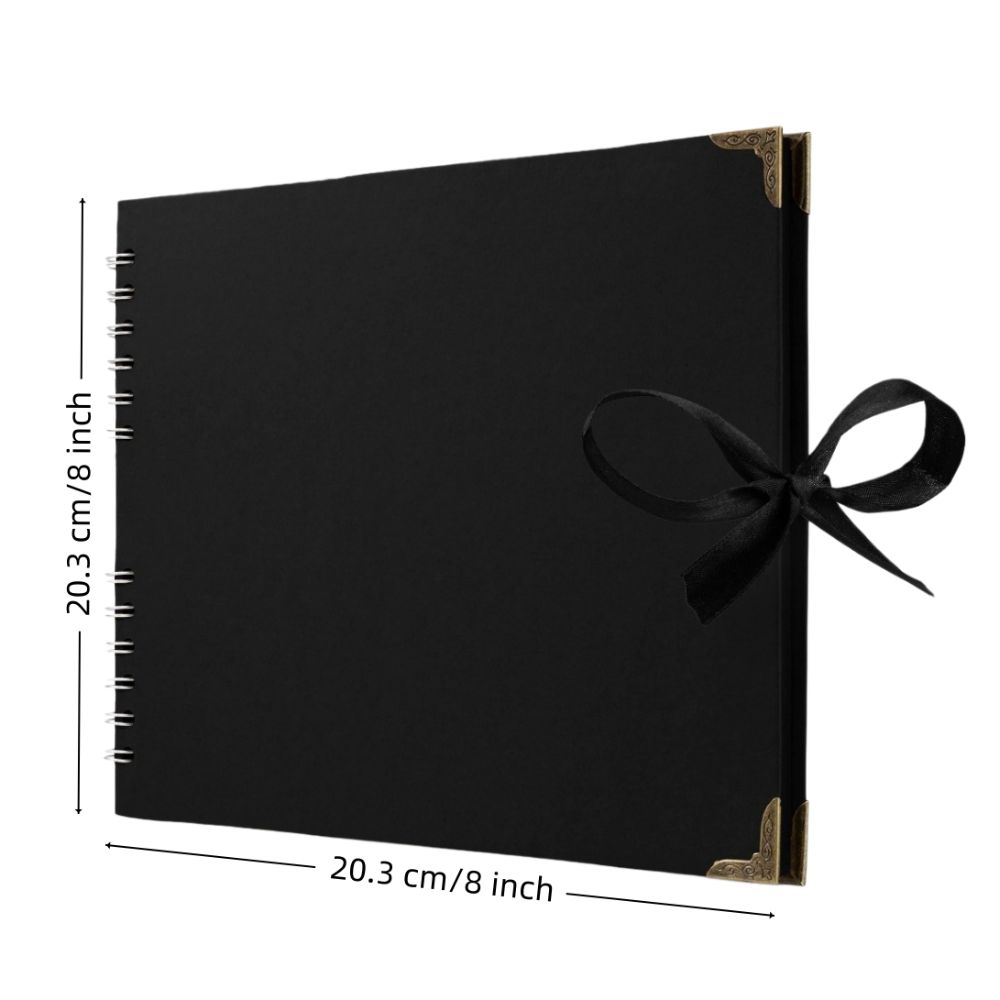 Kraftpapier Fotoalbum 8x8 Zoll Erinnerungsbuch Neues Hardcover-Album für Hochzeitsfeier