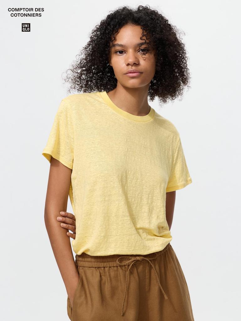 Uniqlo Linen Crew Neck T  shorT Sleeve 