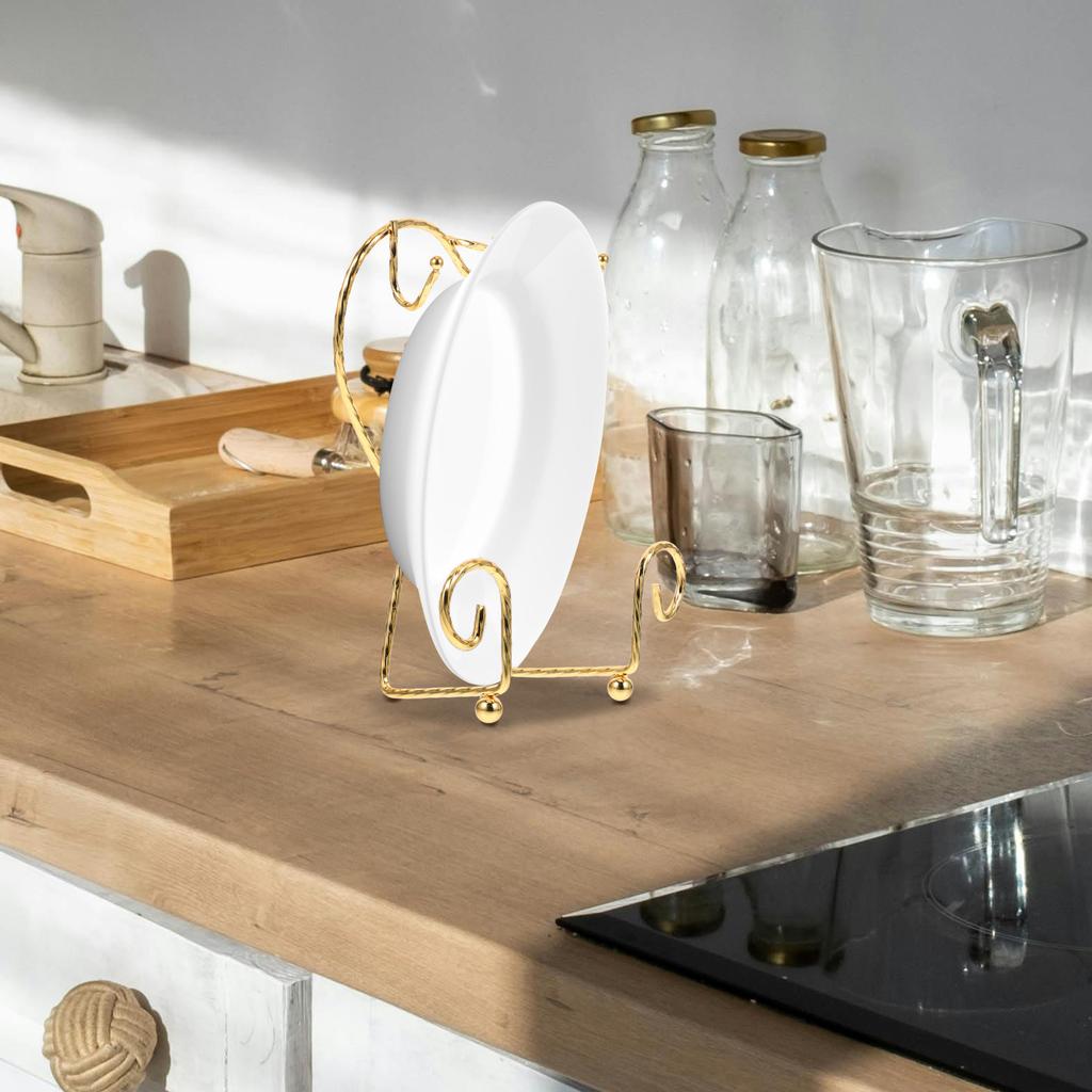 Metal Coffee Mug Holder Stand European Style Gold Plated Spiral Cup Plate Display Rack for Kitchen Counter Organizer Storage