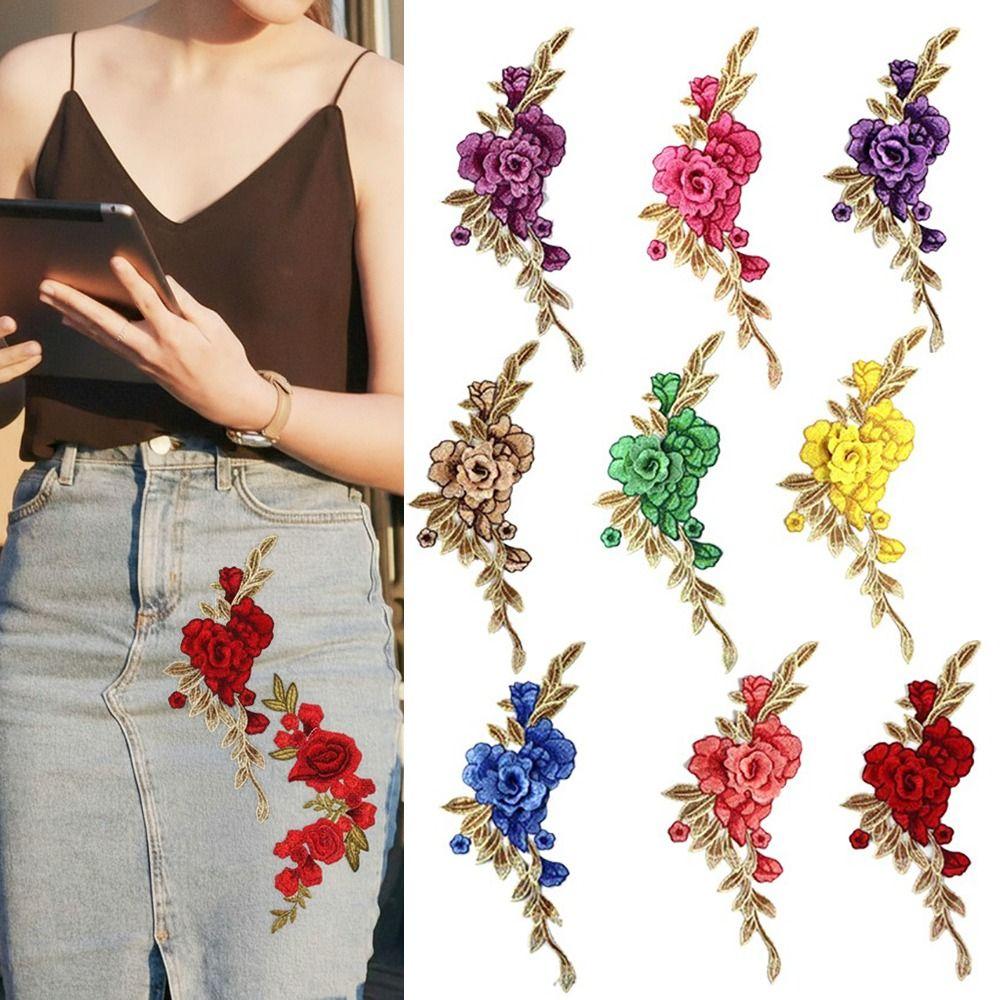 Floral Embroidery Embroidery Patch DIY Sew on Patch Fashion Elegant Sewing Accessories