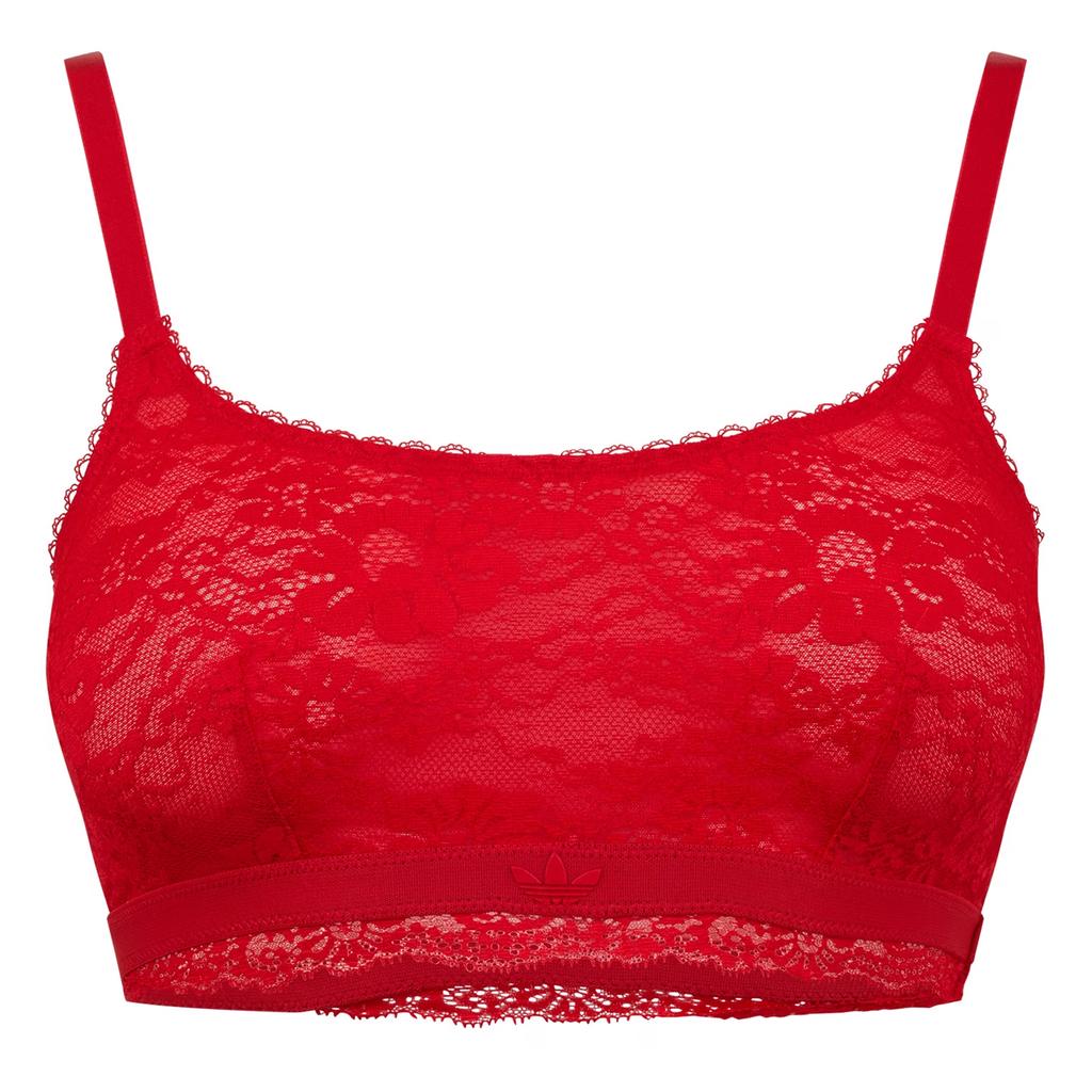 Adidas Womens/Ladies Rubberised Logo Lace Bralette