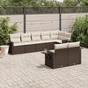 VidaXL Garden Lounge Set with Cushions 8 Pcs, Patio Sofas, Patio Furniture Set, Outdoor Furniture, Brown 3252760