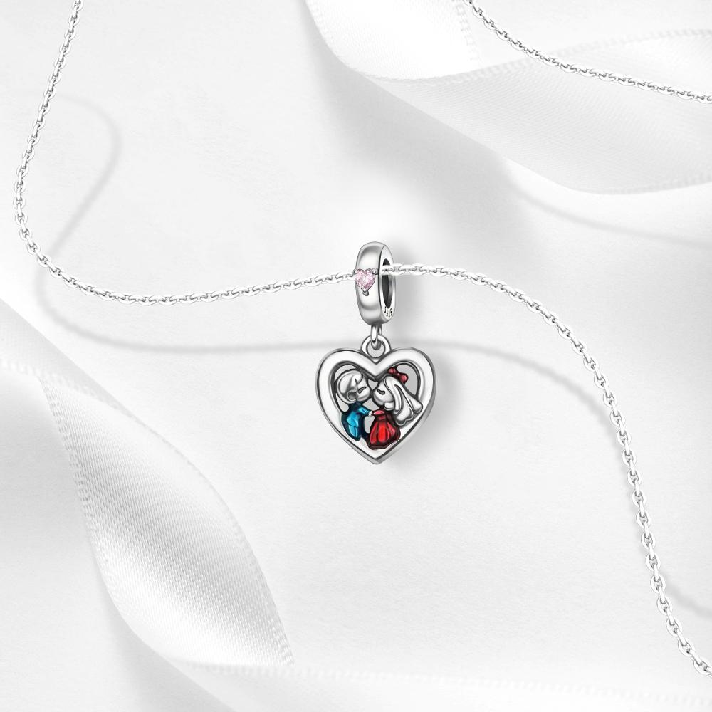 Ahthen Copper Beads Love Design One Another Charm Compatible With Snake Chain Bracelets Necklaces For Women Jewelry Creating