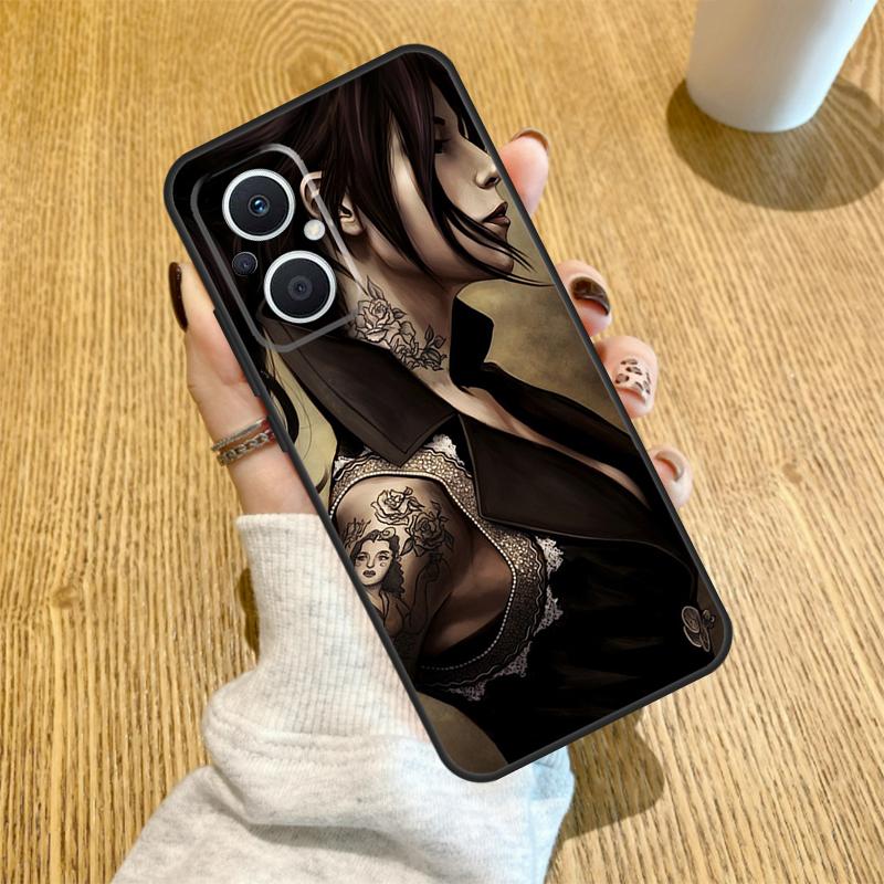 Sexy Ärmeltattoo Mädchen Hülle Für OPPO Reno 14 F 10 11 12 13 Pro 13F 12F 11F 7 8 Lite OPPO Find X6 X5 X8 X9 Pro Hülle