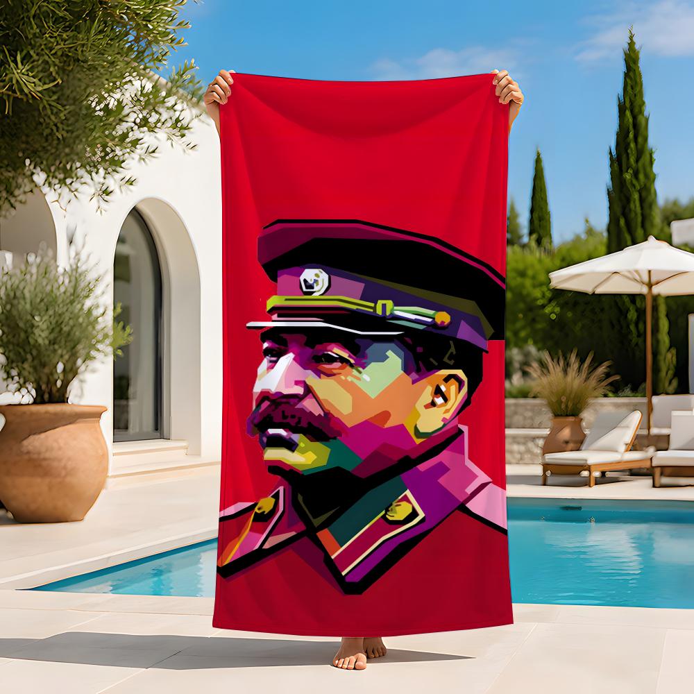 Figure S-Stalin Towel Extra Large Beach Towel Quick Dry Sand Free Super Absorbent Lightweight hot