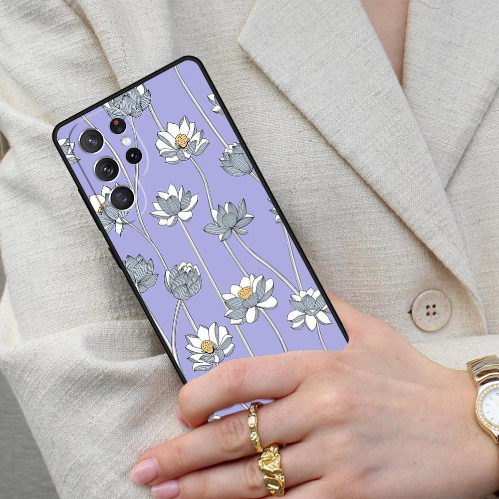 Lotus Flower Cell Phone Case for Samsung Galaxy S26 Ultra S25 S24 S23 S22 S21 S20 Note10 Cover