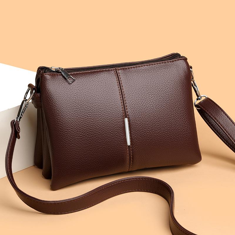 Geantă de umăr pătrată mică pentru femei, geantă crossbody din piele moale, geantă pentru mamă