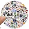 50PCS Cute Catoon Skull Theme Stickers Halloween Kawaii Sticker Funny Skeleton and Gothic Vinyl Waterproof Decals for Laptop