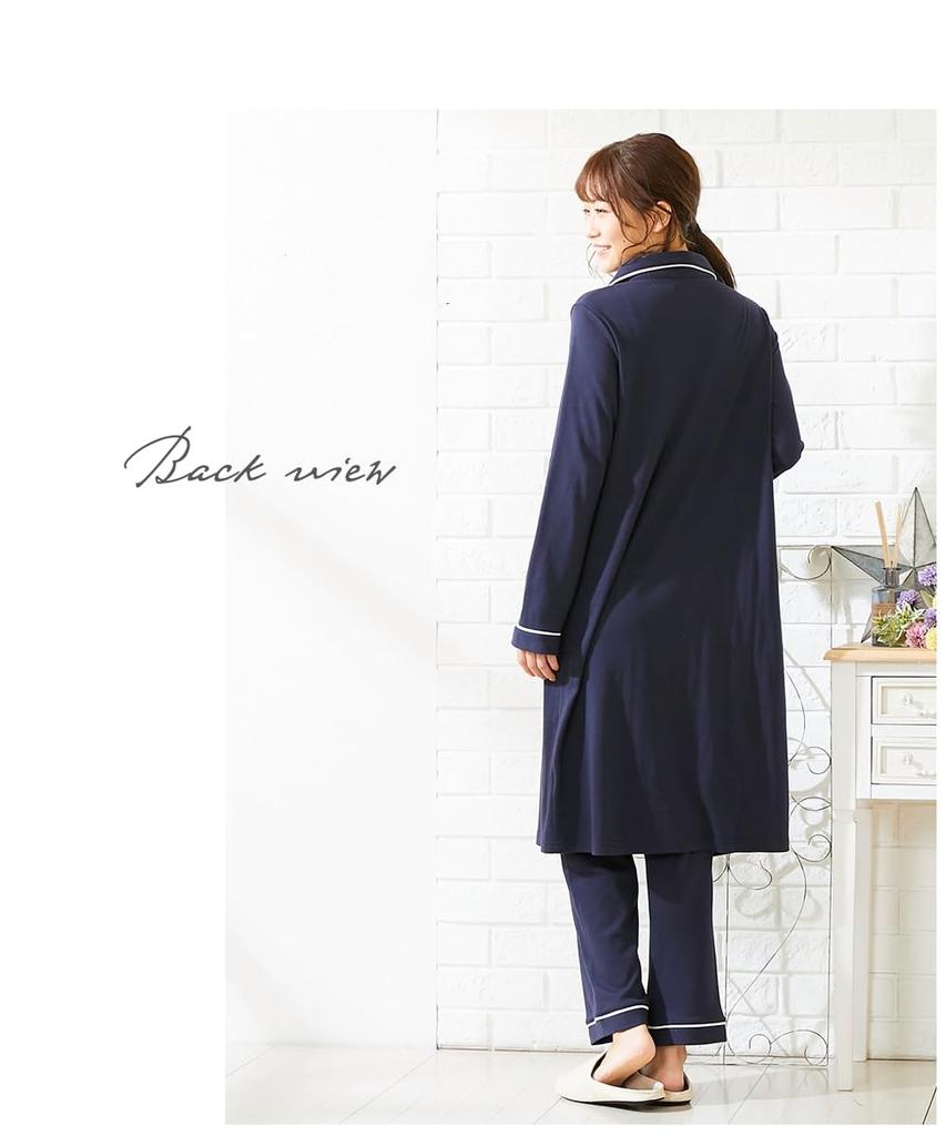 Maternity Room Nursing Comfortable To Wear with Cotton Blend Smooth Open Front Maternity Pajamas Smicro Maternity 3L [Nissen] Wear/Pajamas