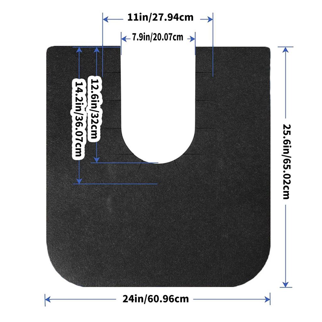 6pcs Adjustable U Shape Toilet Training Mats for Boys Elderly Washable Bathroom Rug Commode Mat Quick Installation