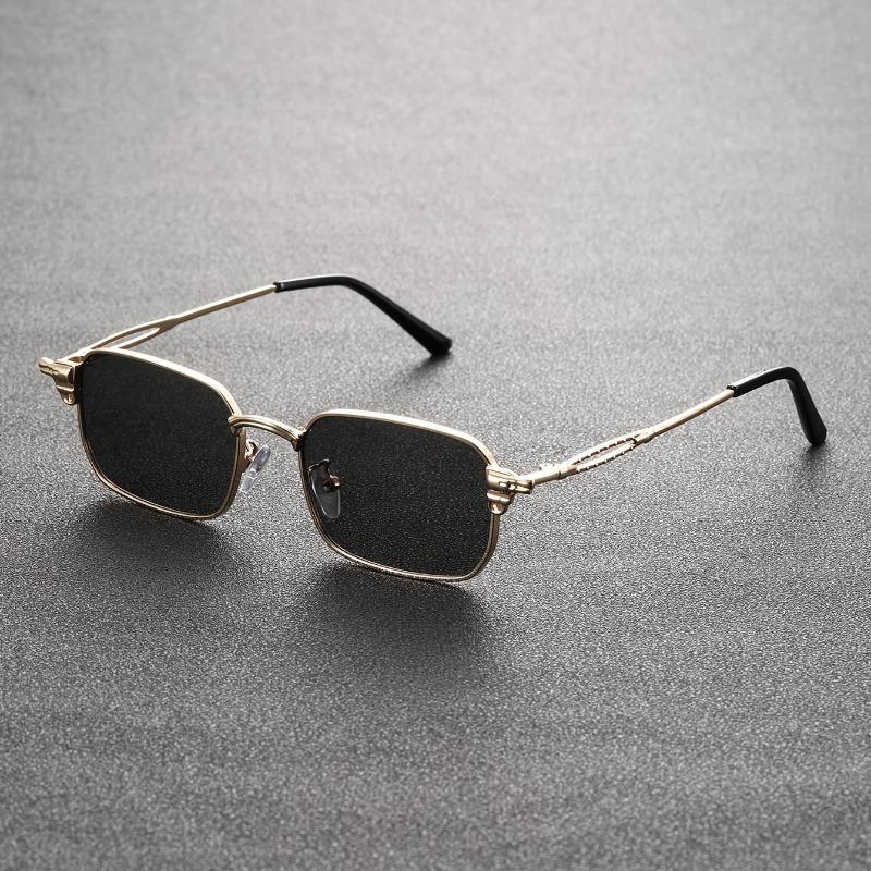 Trendy Fashion Men's Sunglasses Metal Square Frame Casual Simple Accessories  Sunglasses