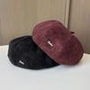 Japanese Retro Suede Beret Painter Hat Maillard Color Bud Hat Women Show Small Face