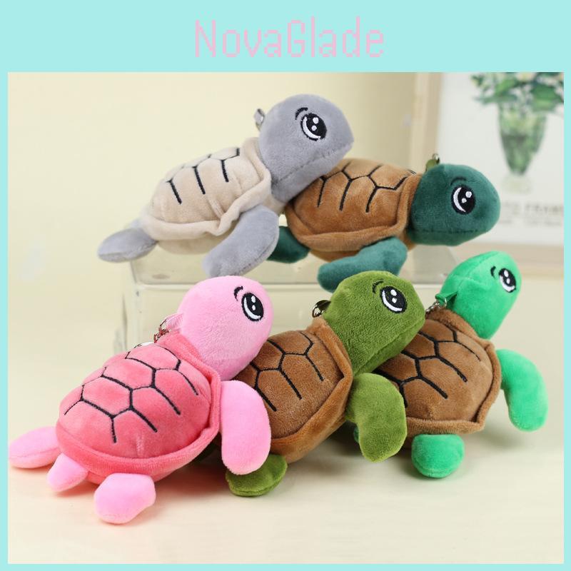 Soft Plush Sea Turtle Toy Keychain For Bags Durable Short Plush Stuffing