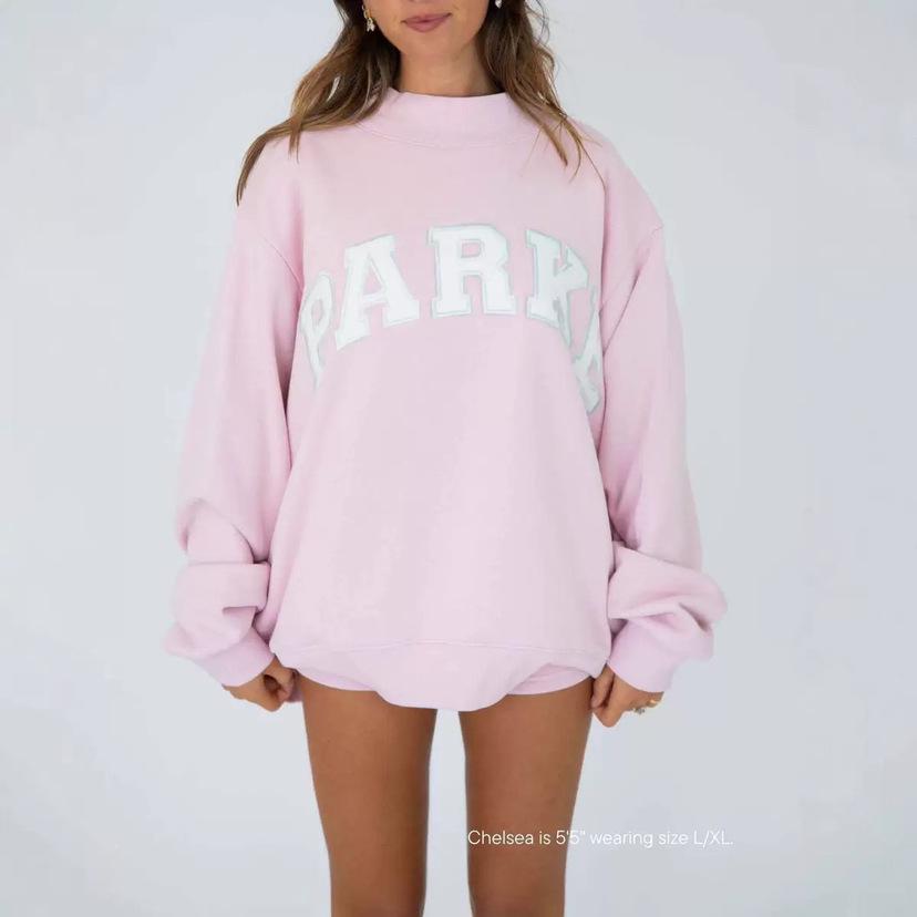 Exotic Embroidered Letter Hoodie Set - Casual Round Neck for Autumn/Winter