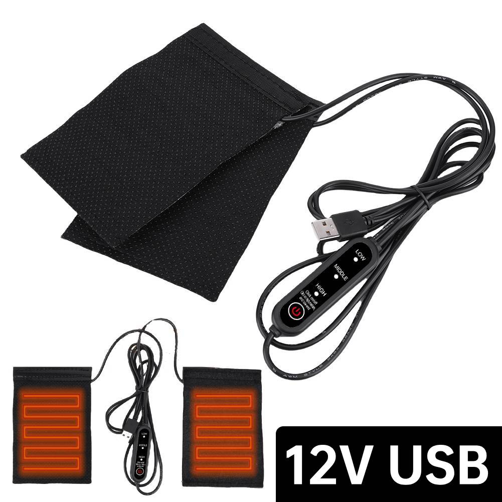 12V USB Motorcykel Uppvärmda Handtag 3 Växlar Elektriskt Uppvärmt Handtagsskydd Halkfri Styrvärmare För Utomhusåkning