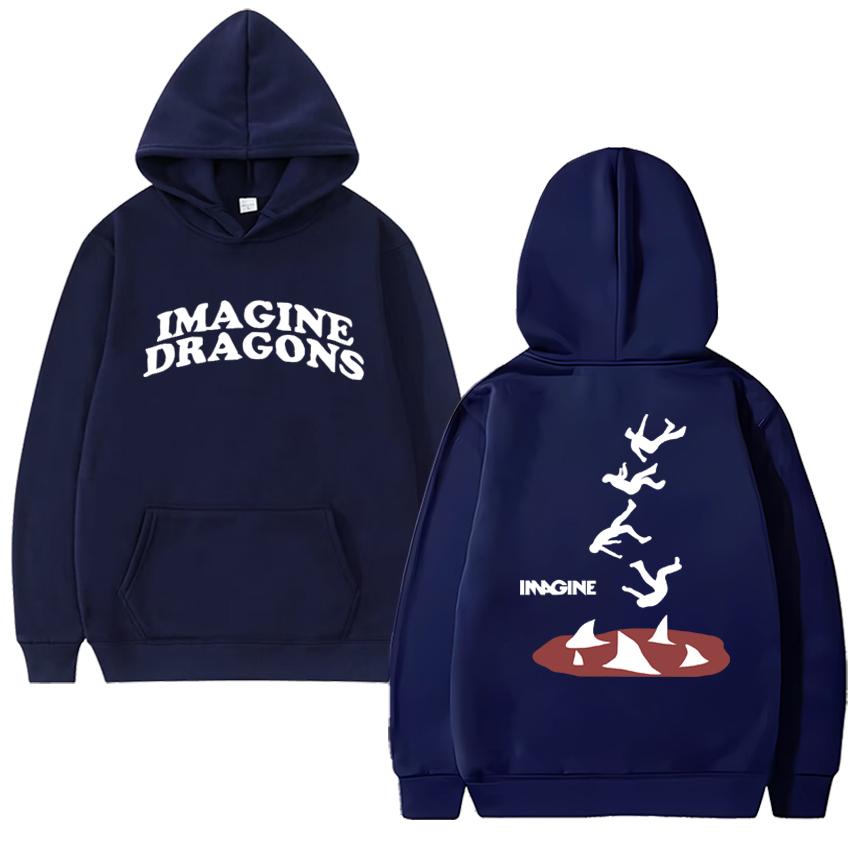 

2025 Rock band Imagine Dragons Popular Hoodies Men women vintage hip hop streetwear Sweatshirt Unisex Fleece harajuku pullovers 3XL