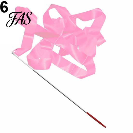 4M Colorful Dance Ribbon Gym Rhythmic Art Gymnastic Streamer Twirling Rod Stick