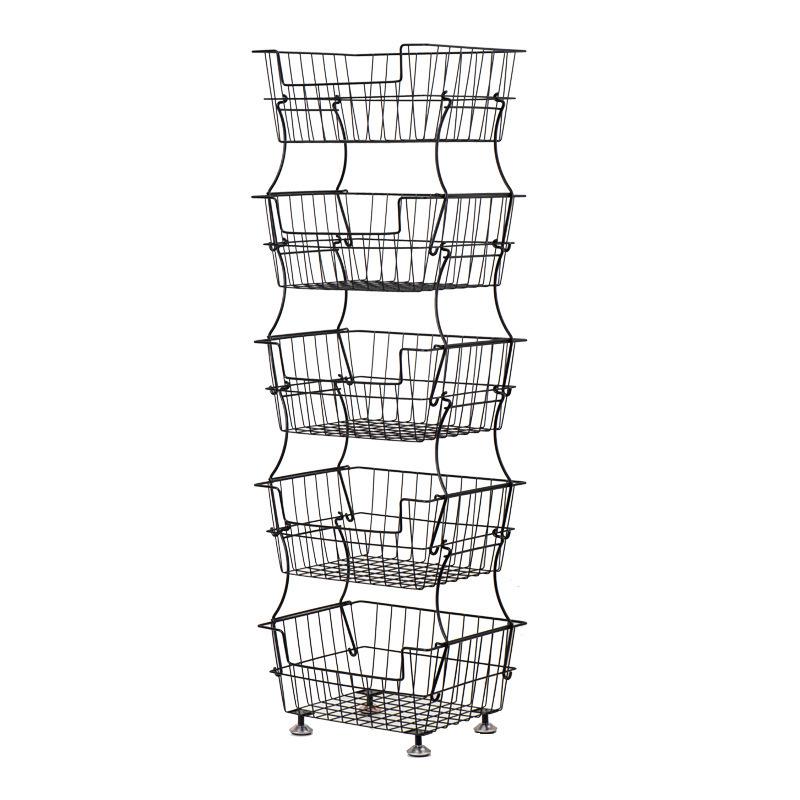 Compact Kitchen Trolley: Multi-Layer Detachable Storage Rack for Fruits, Vegetables, Snacks - Ideal for Living Room or Bedroom.