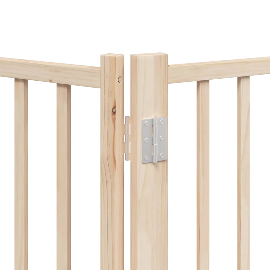 6 Piece Foldable Dog Gate 480 cm Poplar Wood