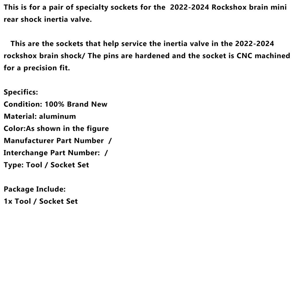 RockShox Brain Inertia Valve Tool 2022-2024–Socket Set for Specialized MINI Shock