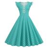 QICED Women's Fashion Summer Spring V-Neck Short Sleeve Casual Dresses