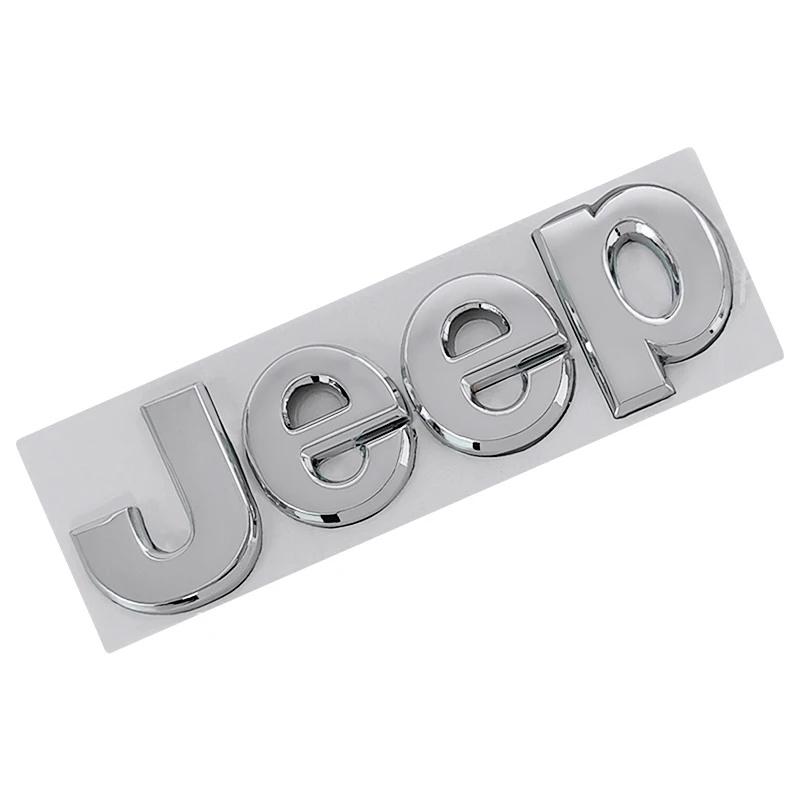 3D Metal Jeep Car Logo Emblem Badge Sticker for Renegade Wrangler JK JL Grand Cherokee Auto Exterior Modification Accessories