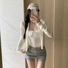 Pure desire sexy lace square collar neck sling vest women's summer new slim-fitting and beautiful short top