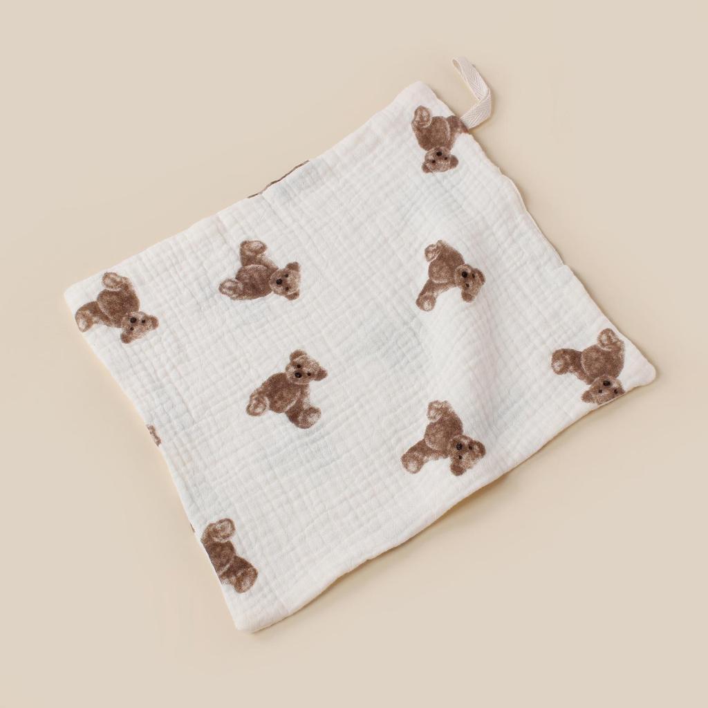 Baby Soft Cotton Muslin Handkerchief with Lanyard