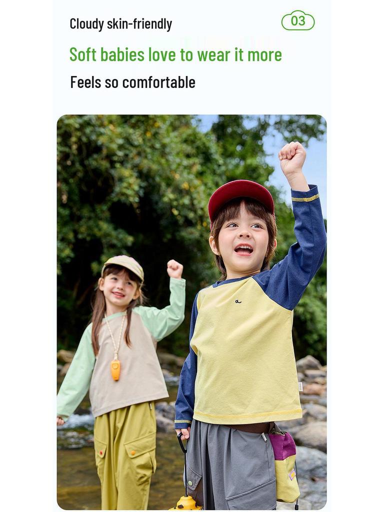 Moisture-Wicking Quick-Dry Kids' Sun Protection T-Shirt - Dududu Spring Collection for Boys, Girls & Parent-Child