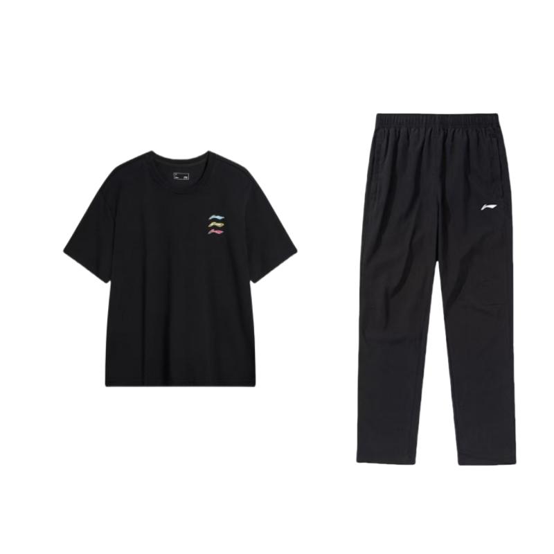 Li Ning Casual Sportswear Men's Crew Neck Moderate AHSU709-1+AYKT413-1